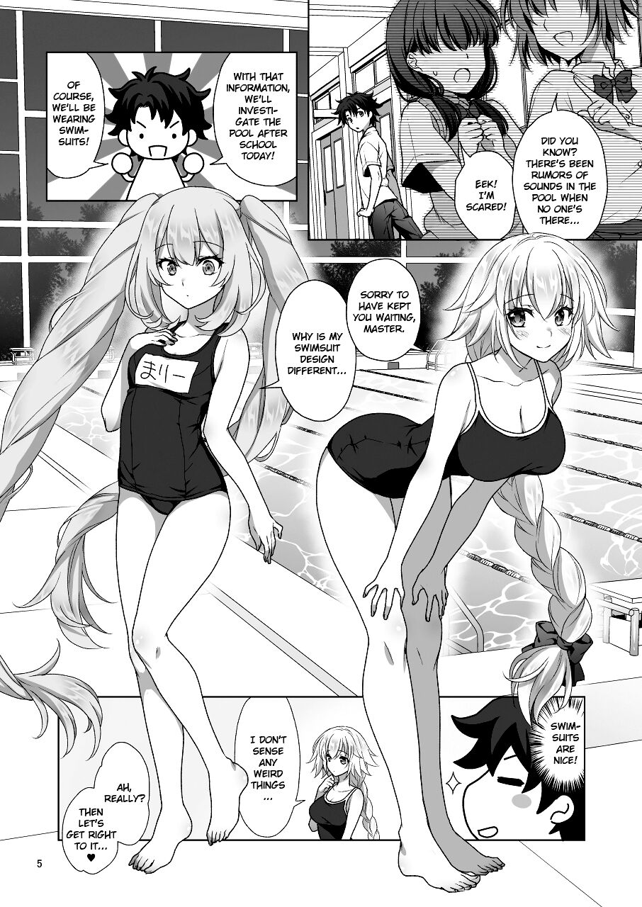 Hentai Manga Comic-A Book About Jeanne's & Maries's School Swimsuits-Read-5